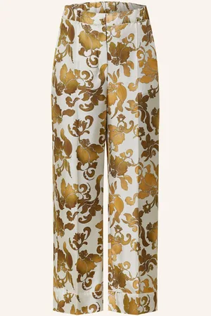 Max Mara Marlenehose Leda Aus Seide weiss