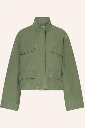 Closed Cropped-Fieldjacket gruen