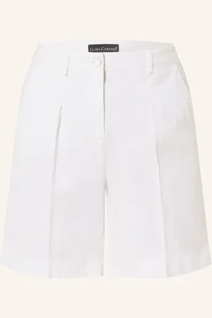 Luisa Cerano Shorts Mit Leinen weiss