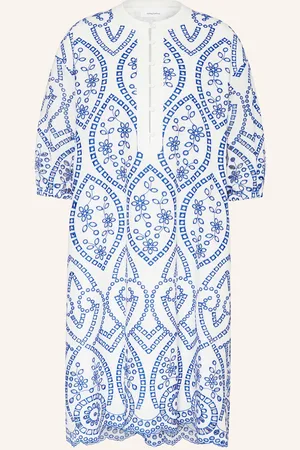 DARLING HARBOUR Kleid Aus Lochspitze Mit 3/4-Arm weiss