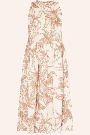 ROSSO35 Kleid Aus Leinen weiss