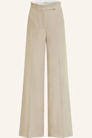 Max Mara Marlenehose Sequoia Aus Leinen beige