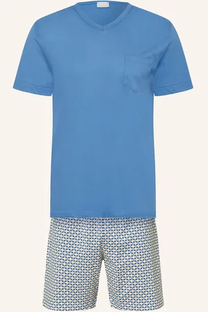 Mey Shorty-Schlafanzug Serie Summer Geo blau
