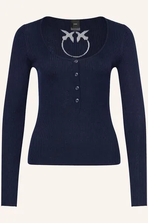 Pinko Longsleeve Carso Mit Seide blau