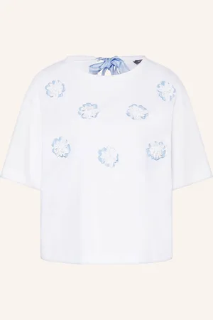 More & More T-Shirt Mit Schmuckperlen weiss