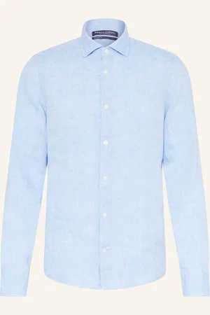 Marc O’ Polo Leinenhemd Shaped Fit blau