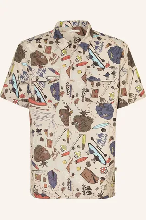 Knowledge Cotton Apparal Resorthemd Regular Fit beige