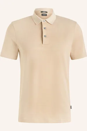 HUGO BOSS Piqué-Poloshirt Pitton Slim Fit beige