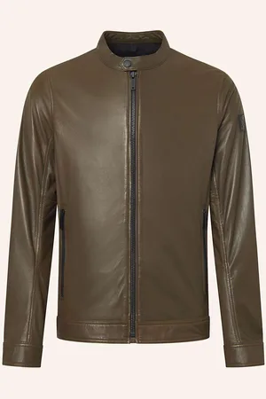 Strellson Lederjacke gruen