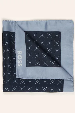 HUGO BOSS Einstecktuch blau