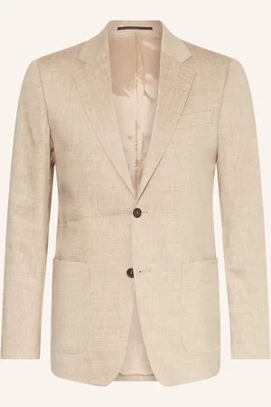 Tiger of Sweden Anzugsakko Justin P Regular Fit Mit Leinen beige