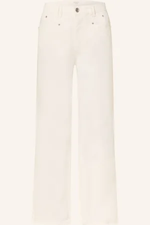 Oui Wide Leg Jeans weiss