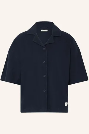 Knowledge Cotton Apparal Hemdbluse blau