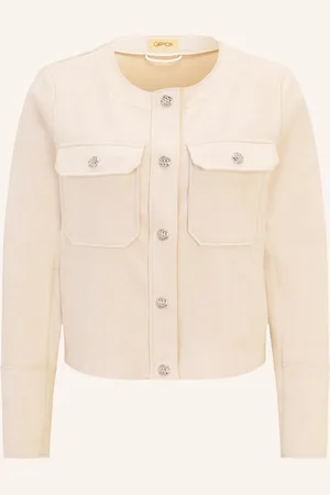 Cartoon Jacke In Lederoptik grau