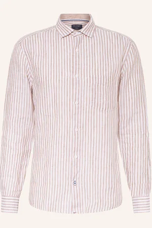 Olymp Leinenhemd Casual Regular Fit beige