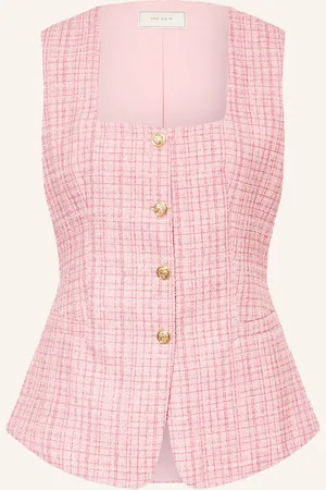 Neo Noir Tweed-Weste Perni Mit Glitzergarn pink