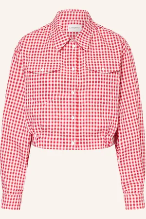 Claudie Pierlot Cropped-Hemdbluse rot