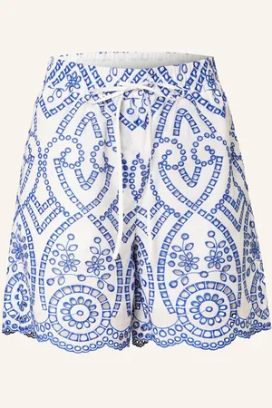 DARLING HARBOUR Shorts Aus Lochspitze weiss