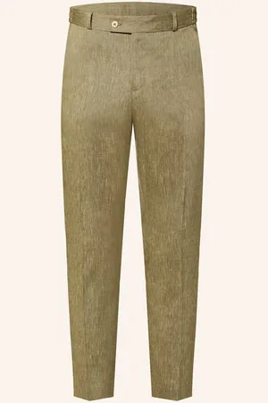PAUL Anzughose Extra Slim Fit Mit Leinen gruen