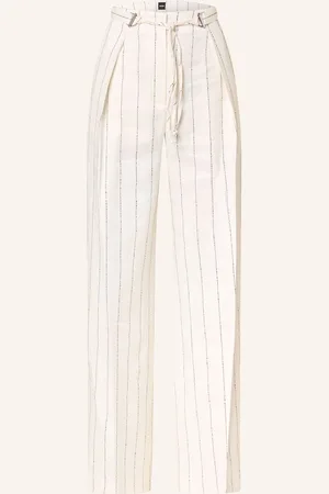 HUGO BOSS Marlenehose Tiana Mit Leinen weiss