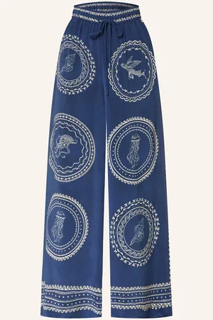 ALÉMAIS Alémais Seidenhose Oceane blau