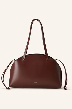 Jil Sander Schultertasche Curve Medium braun