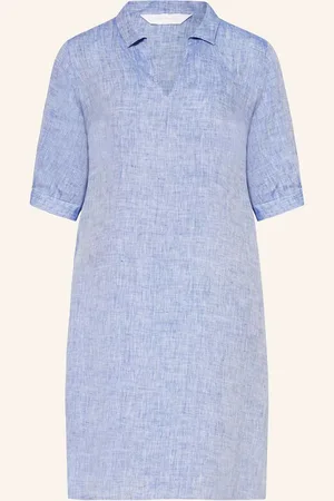 Robert Friedman Leinenkleid blau