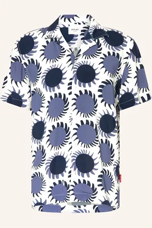 JOOP! Resorthemd Hanes Comfort Fit blau