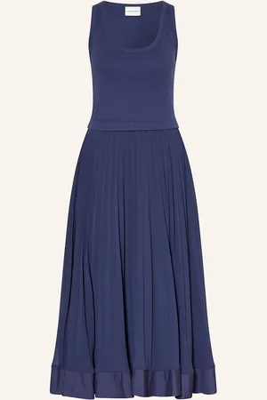 Claudie Pierlot Kleid Im Materialmix Mit Plissees blau