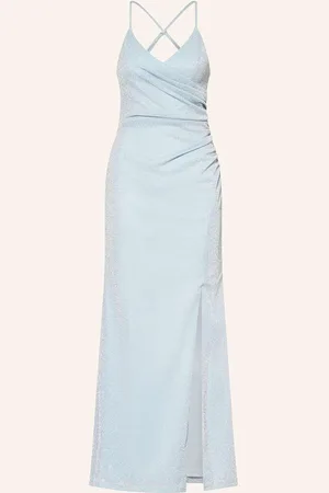 Apart Abendkleid Mit Glitzergarn blau