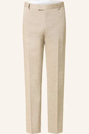 Tiger of Sweden Anzughose Tense Regular Fit Mit Leinen beige