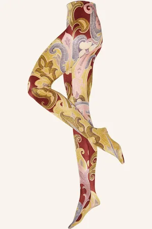 Wolford Feinstrumpfhose Paisley Baroque rot