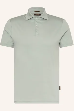 MOORER Jersey-Poloshirt gruen