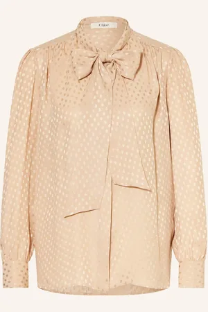 Chloé Seidenbluse Mit Schluppe beige