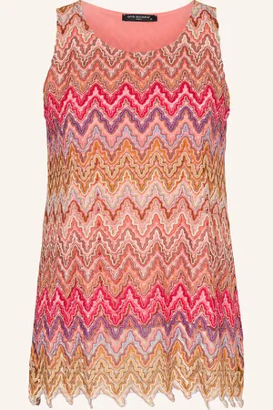 Ana Alcazar Spitzentop Mit Glitzergarn beige