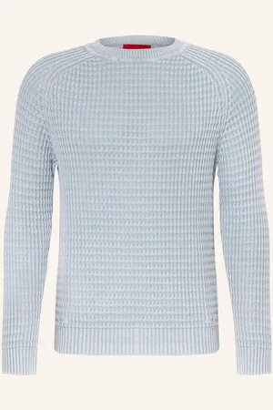 HUGO BOSS Leinenpullover Sardello blau