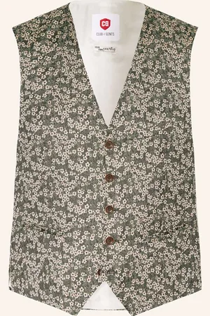 Club of Gents Anzugweste Slim Fit gruen