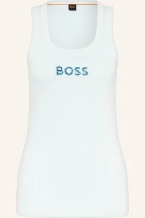 HUGO BOSS Top Ematite Mit Schmucksteinen blau