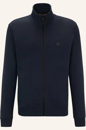 HUGO BOSS Sweatjacke Zestart blau