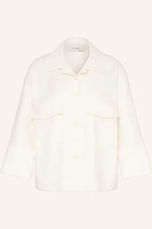 More Overjacket Mit Leinen Und 3/4-Arm weiss