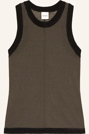 Nanushka Top Denalie Im Materialmix schwarz