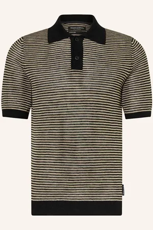 Marc O’ Polo Strick-Poloshirt Regular Fit schwarz
