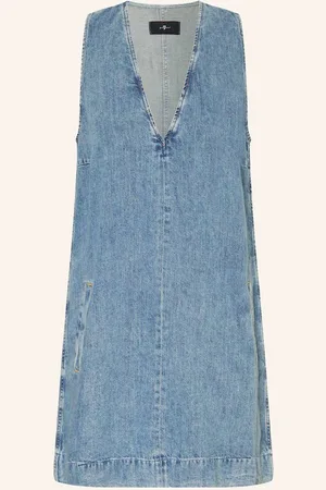 7 for all Mankind Jeanskleid Mit Leinen blau