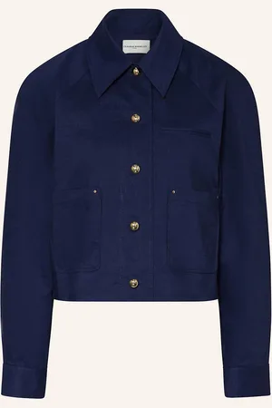 Claudie Pierlot Kastenjacke Mit Leinen blau