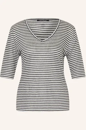 Luisa Cerano T-Shirt Aus Leinen grau