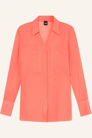 HUGO BOSS Bluse Bosala Mit Leinen pink