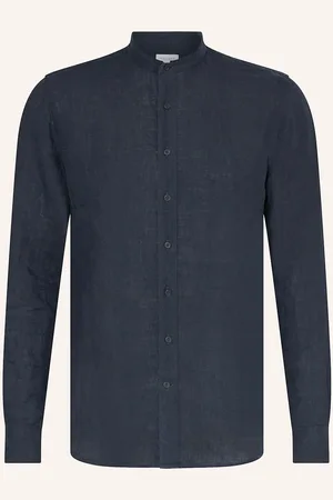 Profuomo Leinenhemd Regular Fit blau