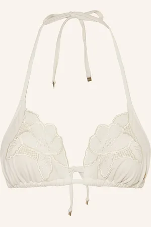 HUGO BOSS Triangel-Bikini-Top Broderie weiss