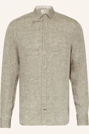 Colours & Sons Leinenhemd Regular Fit gruen