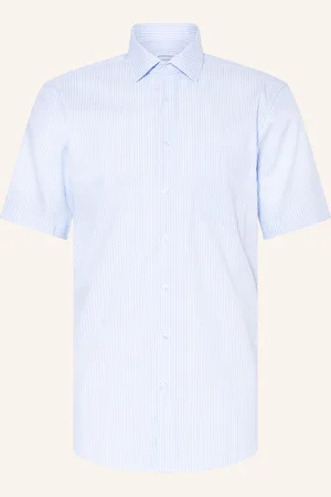 Seidensticker Kurzarm-Hemd Regular Fit blau